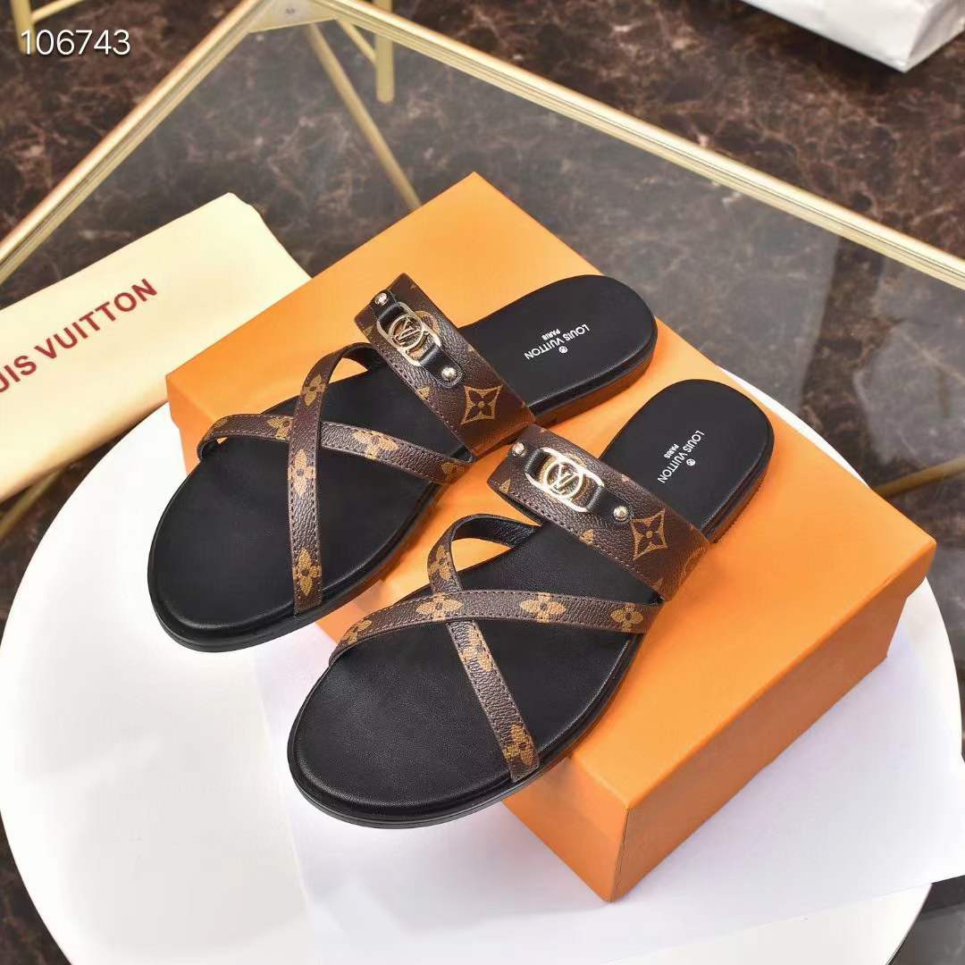 Women L*ouis V*uitton Top Slippers