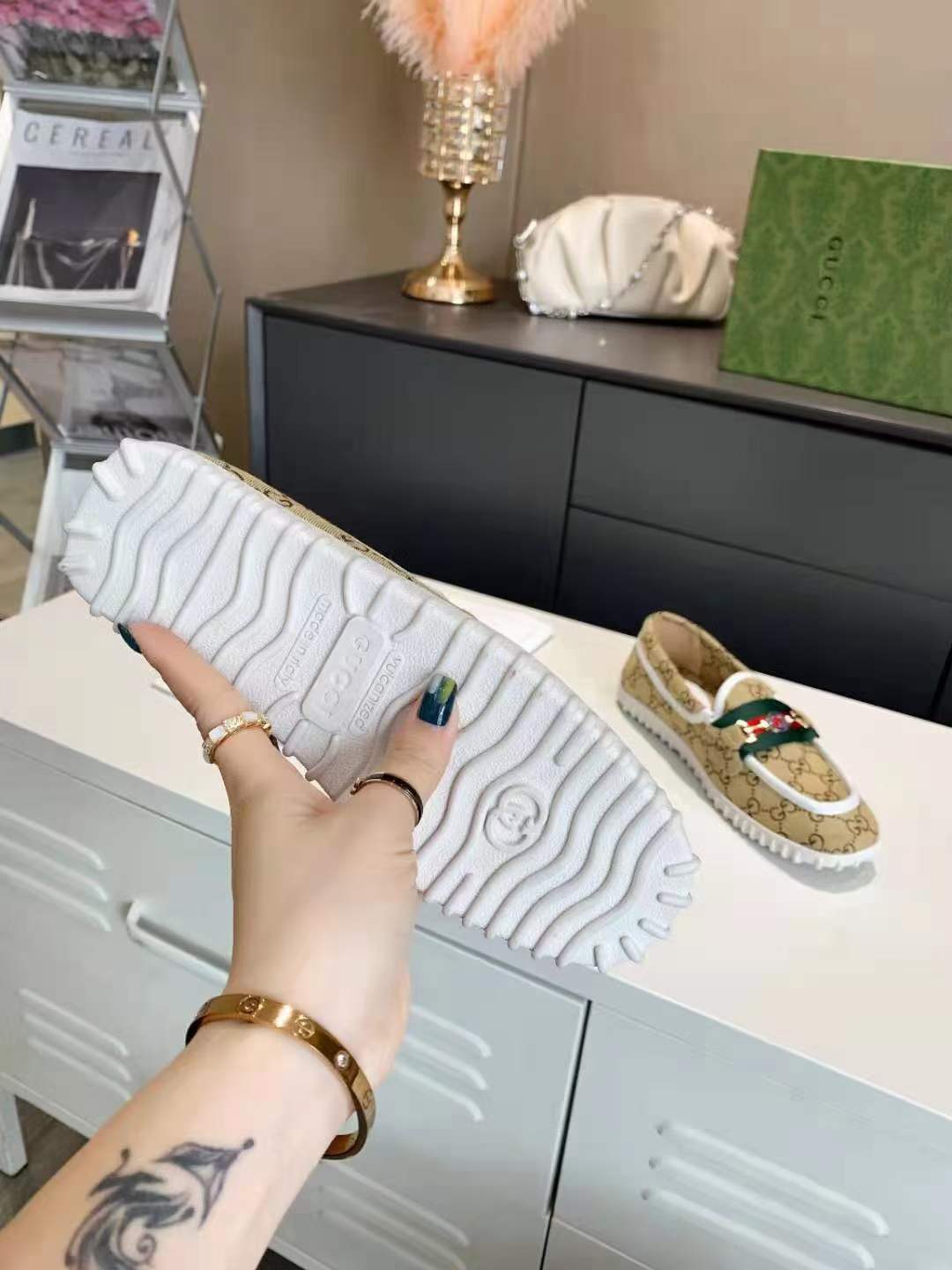 Men Women G*ucci Loafer Top Sneaker