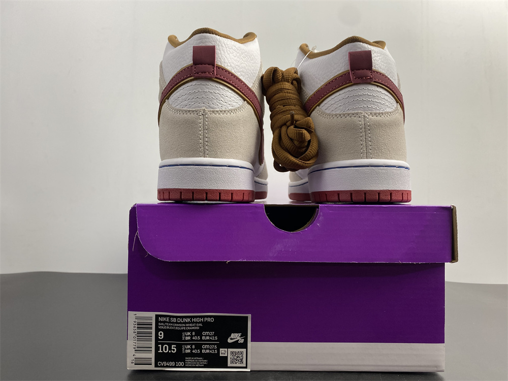 from Nike SB Dunk high Team Crimson CV9499-100