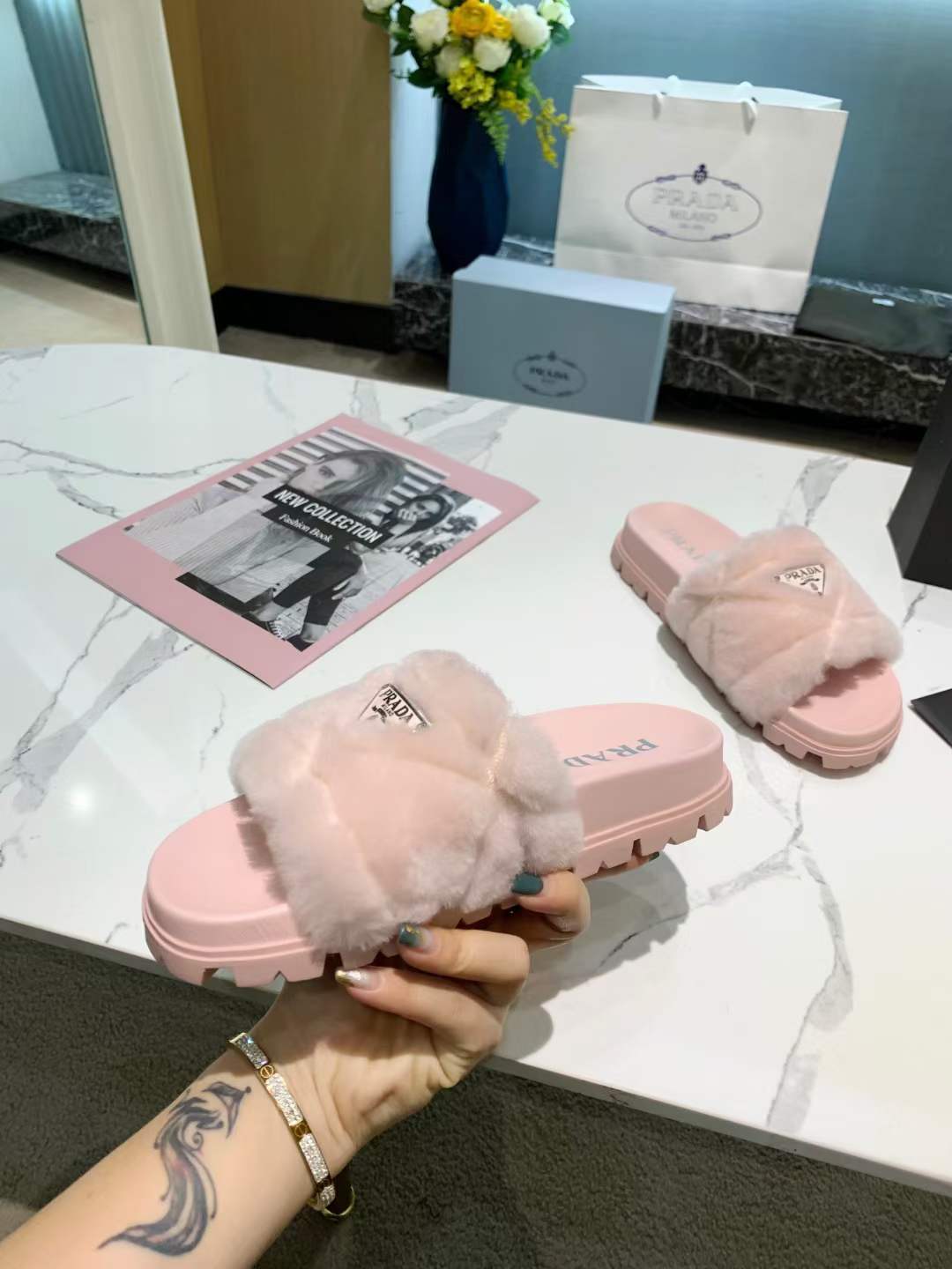 Women P*rada Top Sandals