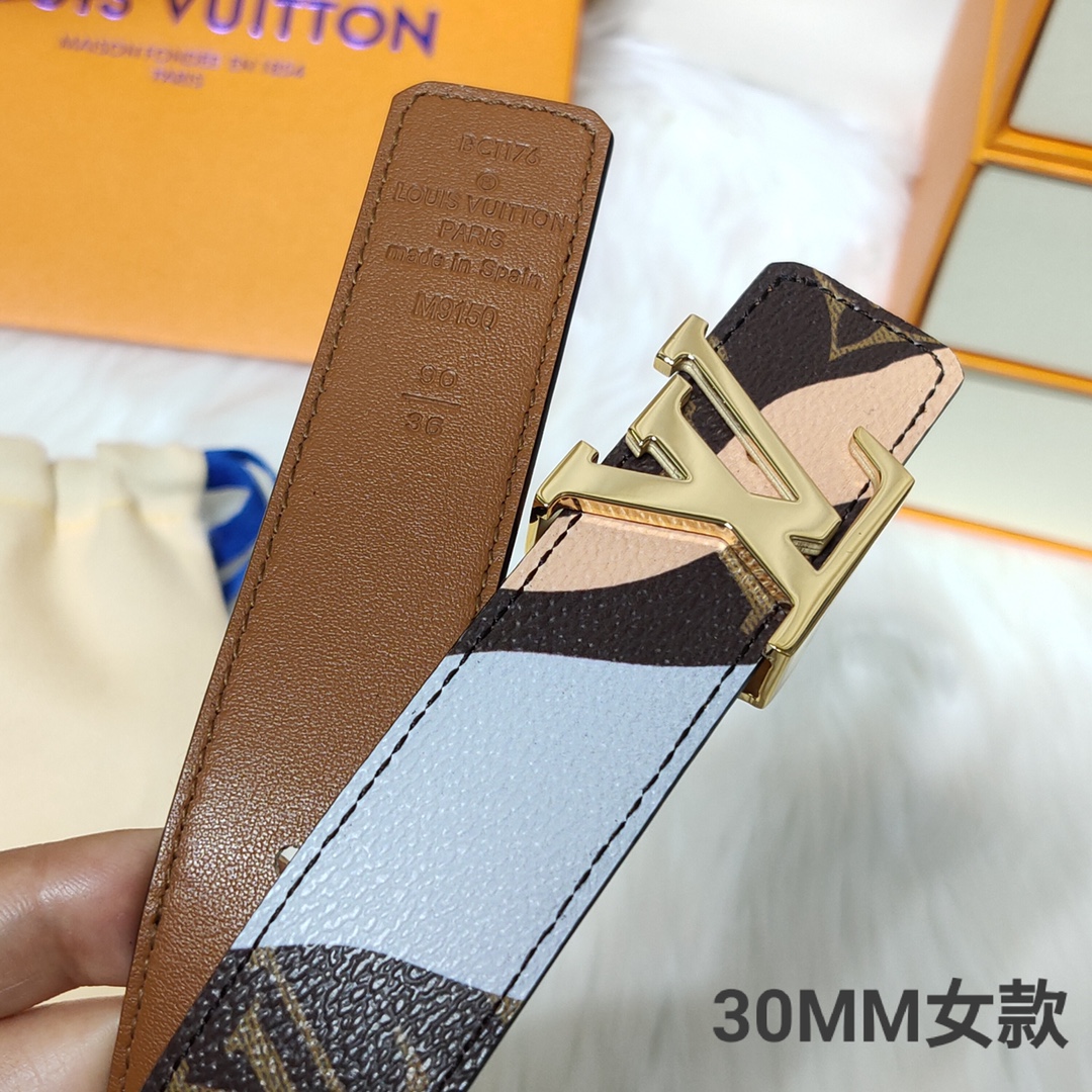 L*ouis V*uitton Belts Top Quality 30MM