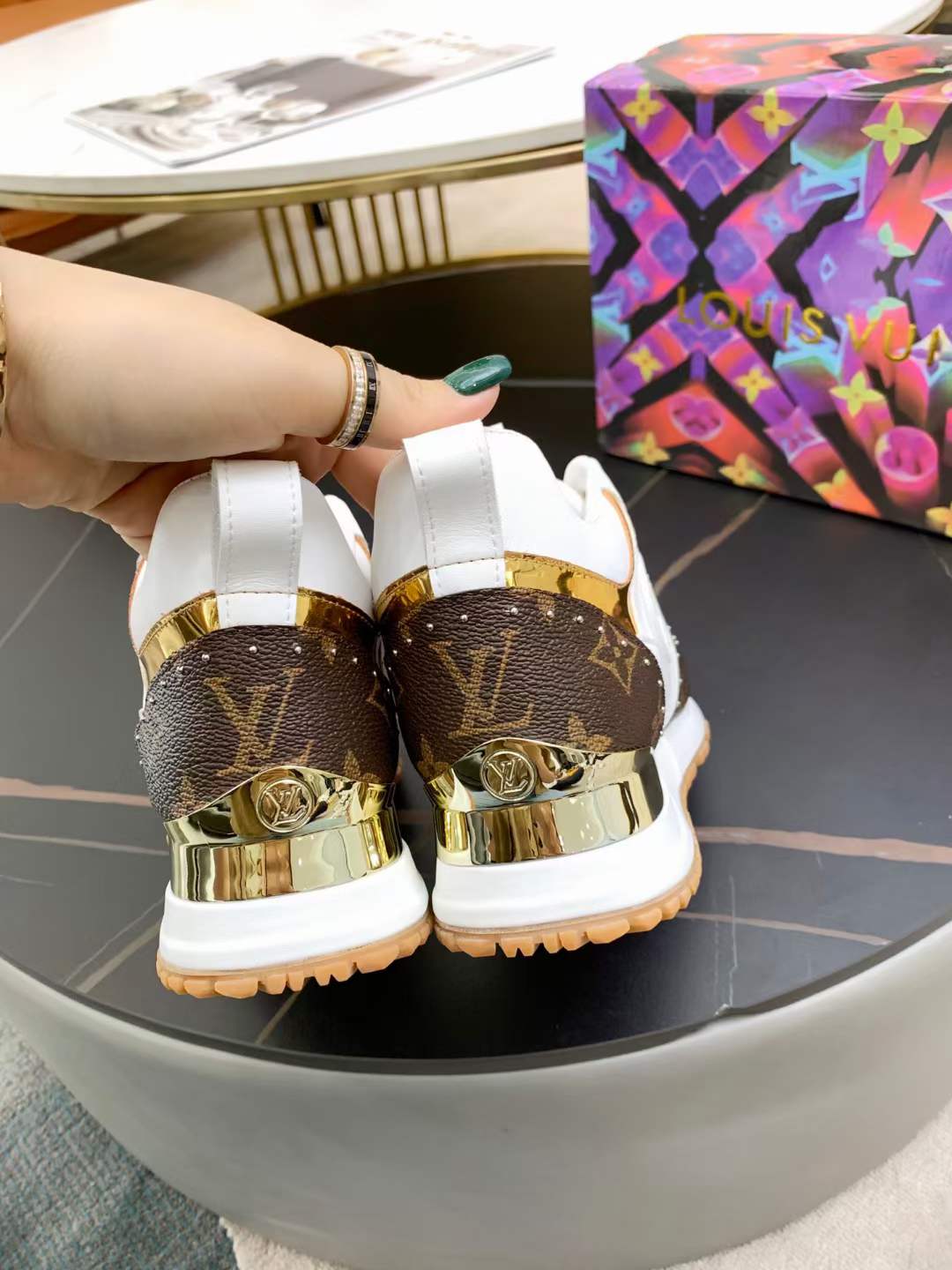 Women L*ouis V*uitton Run Away Top Sneaker