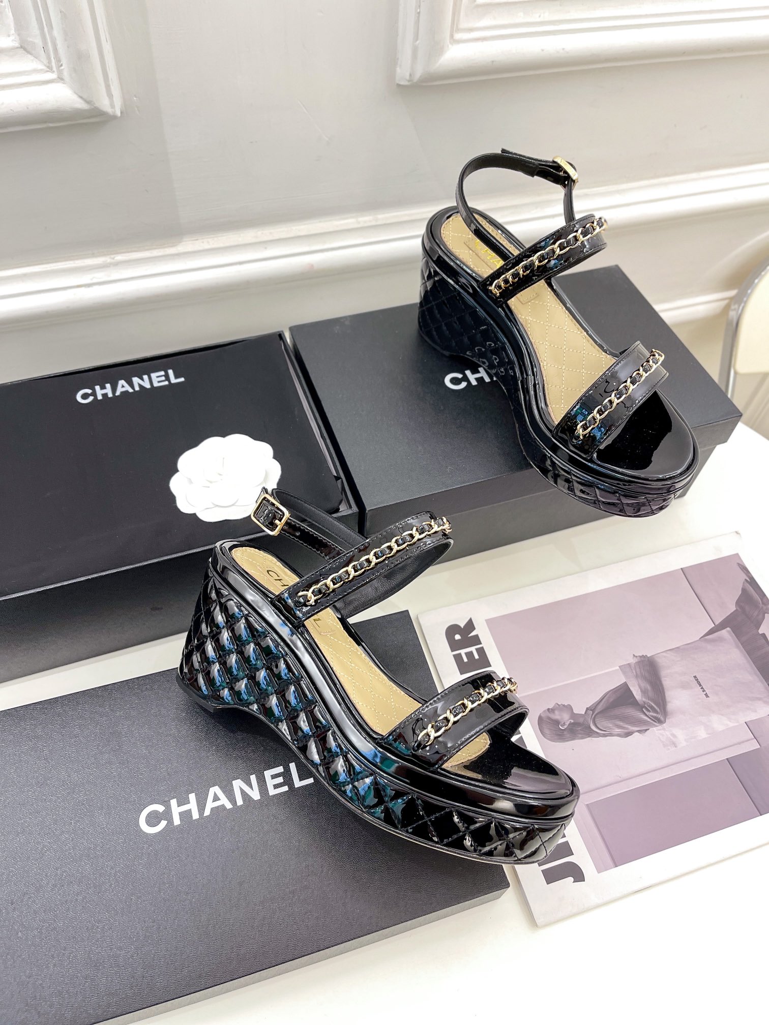 Women C*hanel Top Sandals 8CM