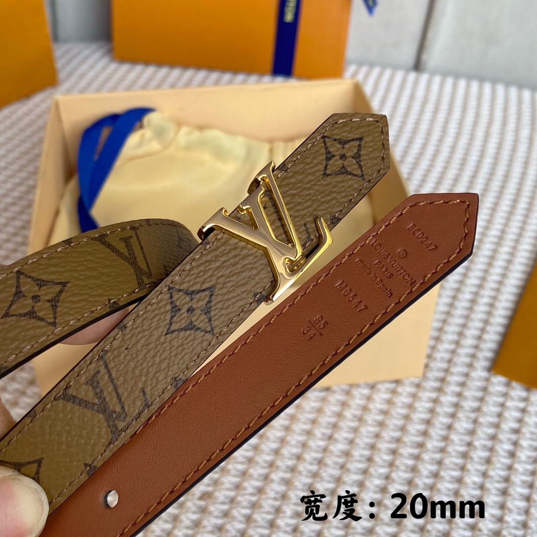 L*ouis V*uitton Belts Top Quality 20MM