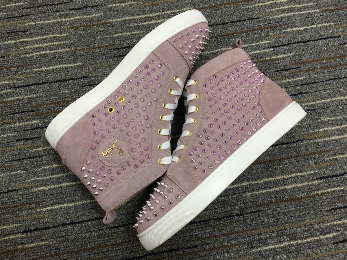 Men Women C*hristian L*ouboutin Lou Spikes Top Sneaker