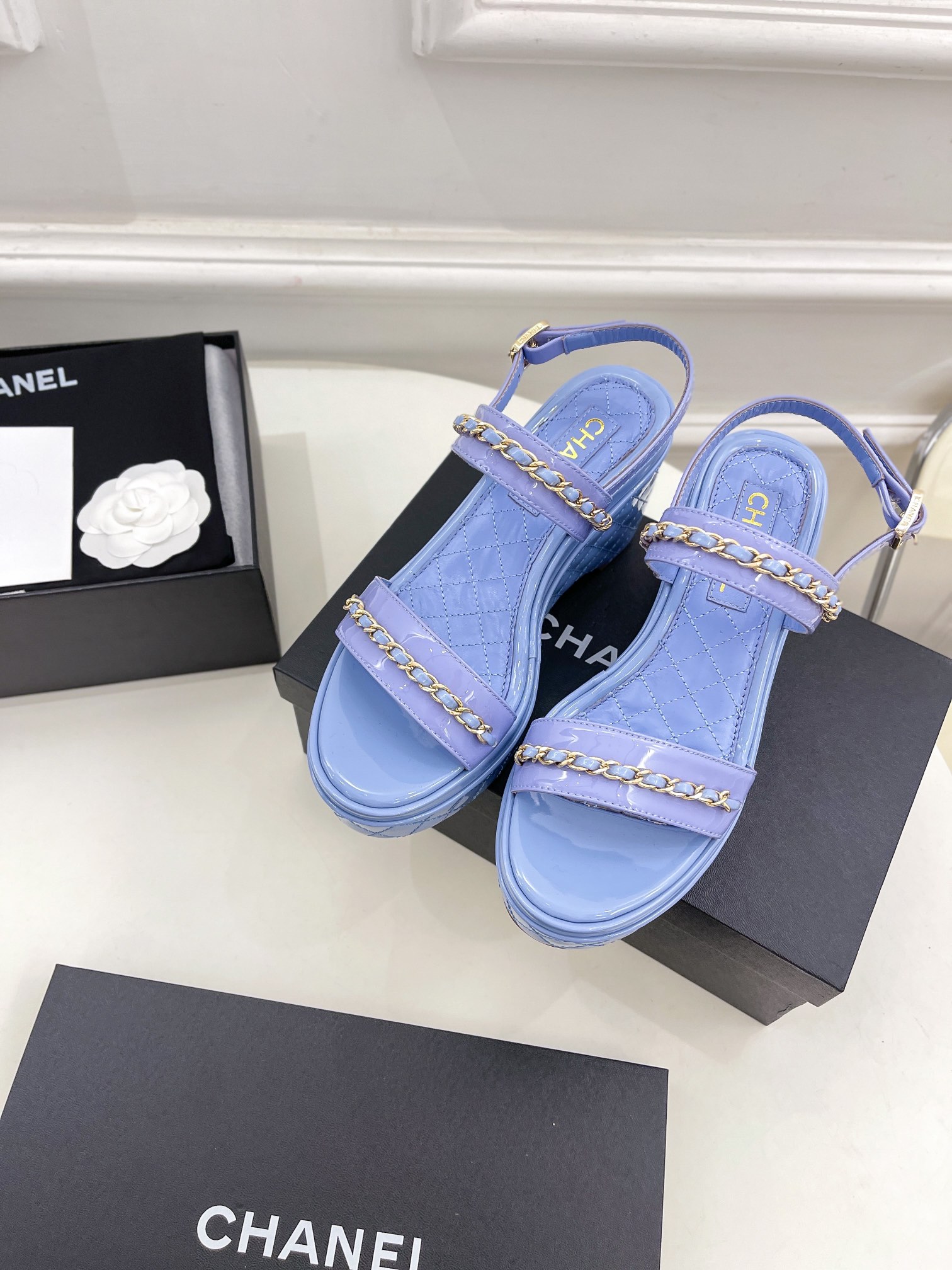 Women C*hanel Top Sandals 8CM