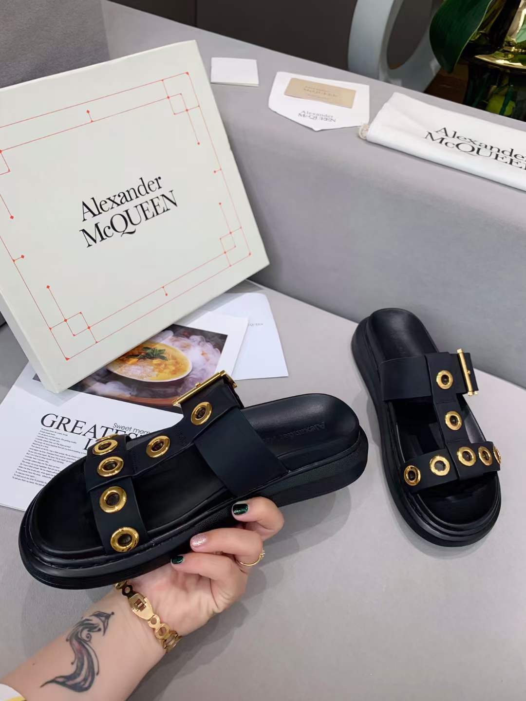 Women A*lexander M*cqueen Top Sandals