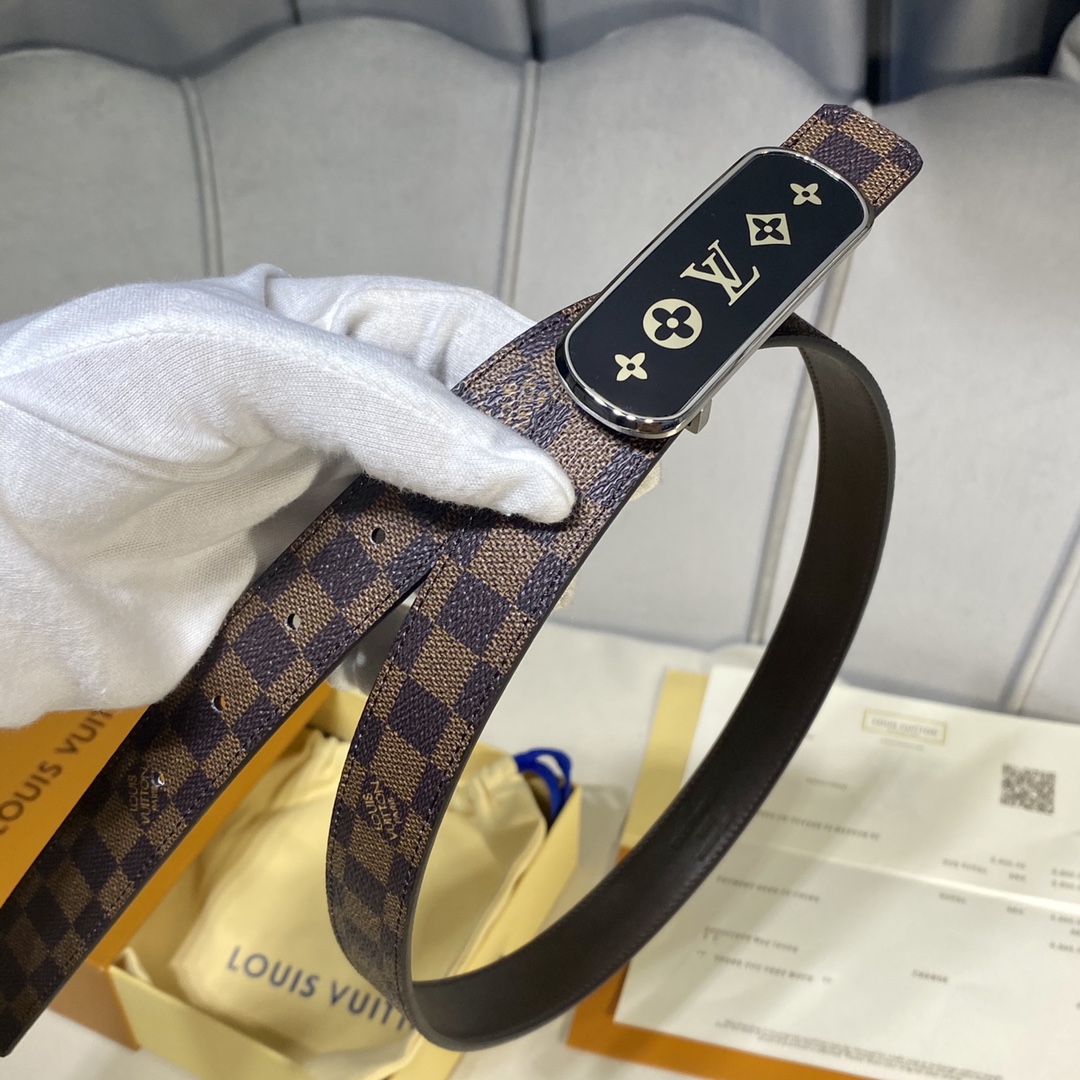 L*ouis V*uitton Belts Top Quality 25MM