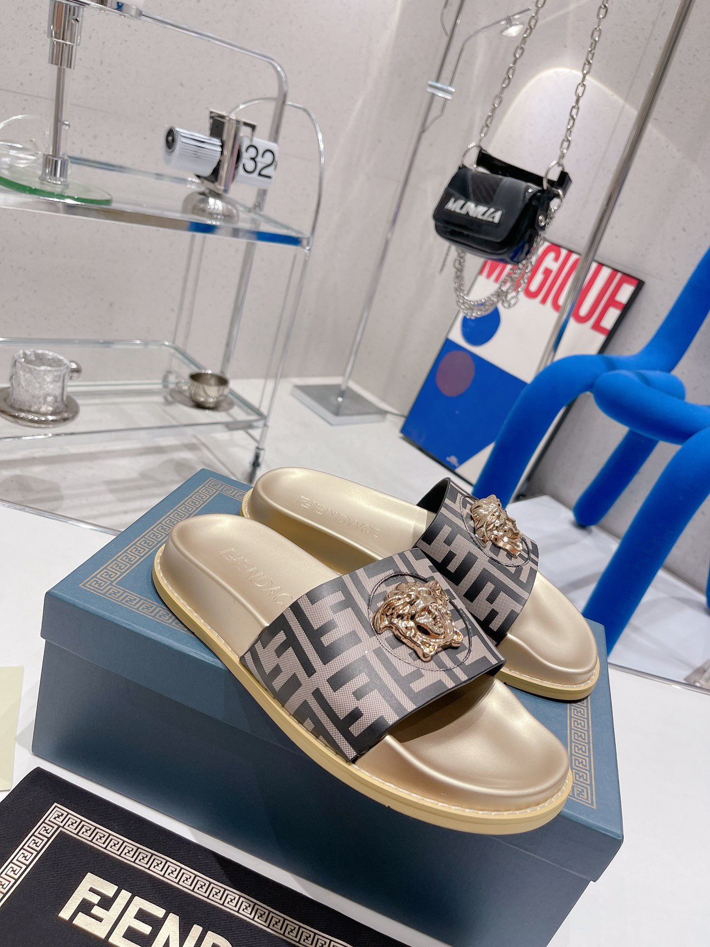 Men Women V*ersace Top slippers