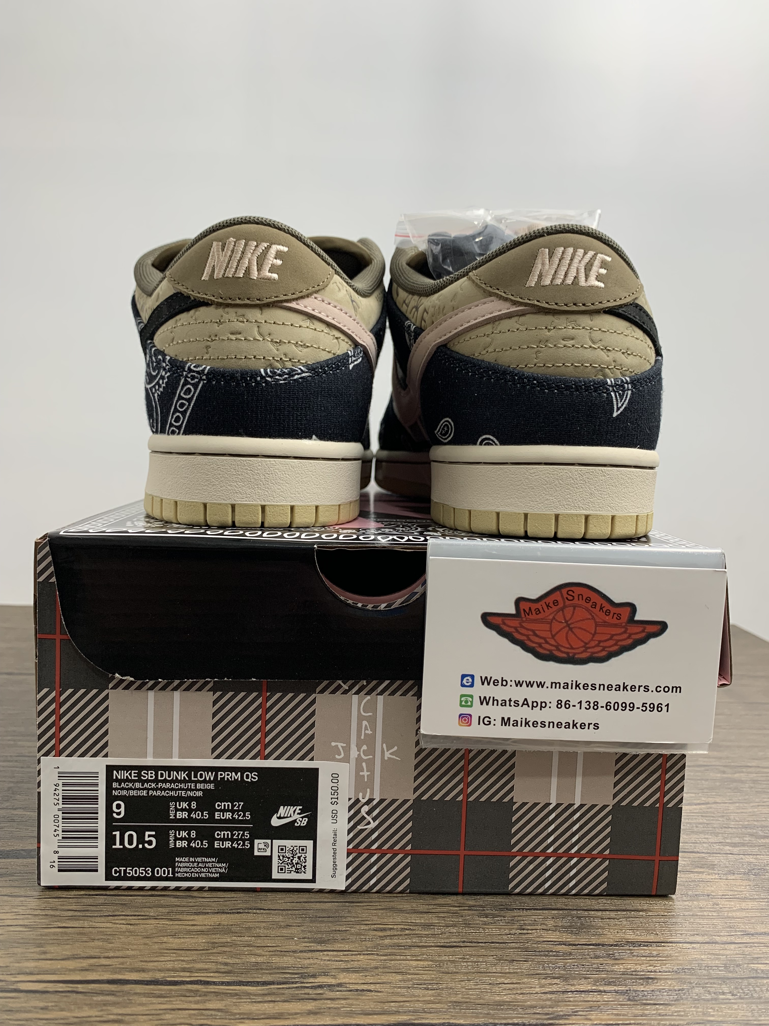 from Travis Scott x Nike SB Dunk Low CT5053-001H