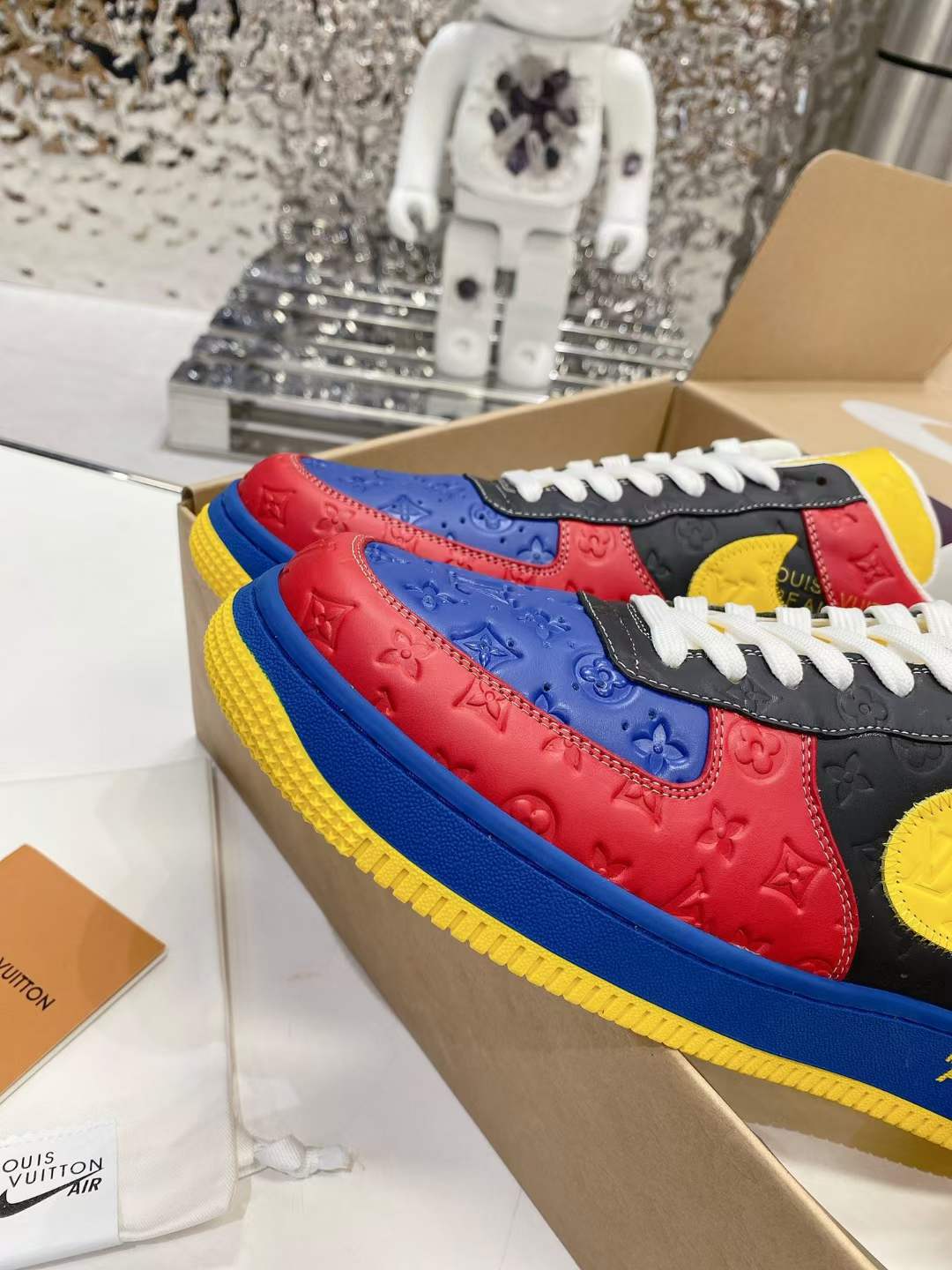 from Men Women L*ouis V*uitton x Nike Air Force 1