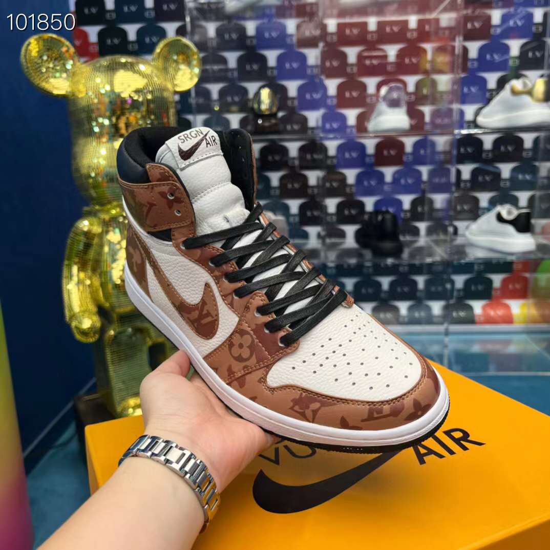 Men Women L*ouis V*uitton x NIKE Air Jordan 1 Sneakers Maikesneakers