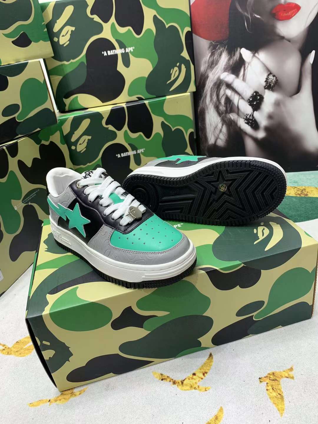 Men Women B*ape sta low Top Sneaker