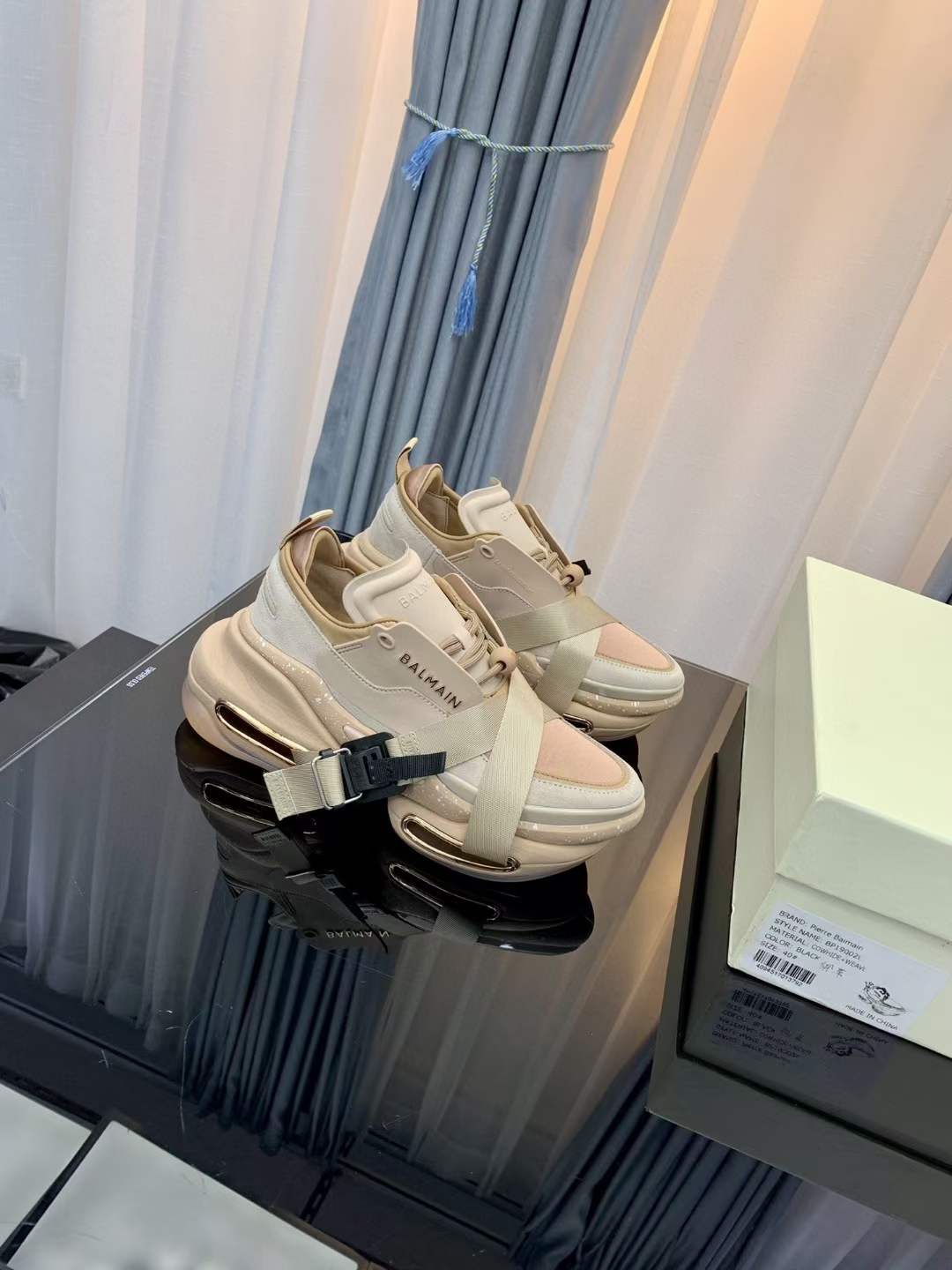 Men Women B*almain Top Sneakers