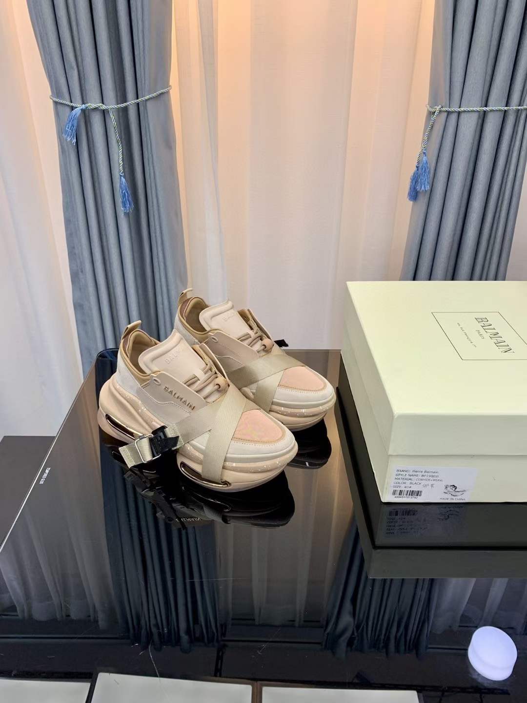 Men Women B*almain Top Sneakers