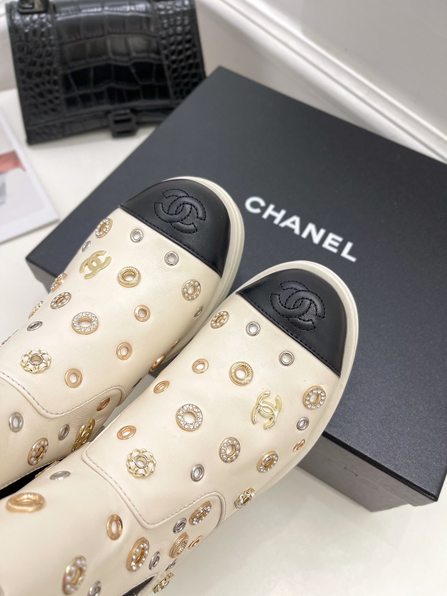 Women C*hanel Top Boots Maikesneakers