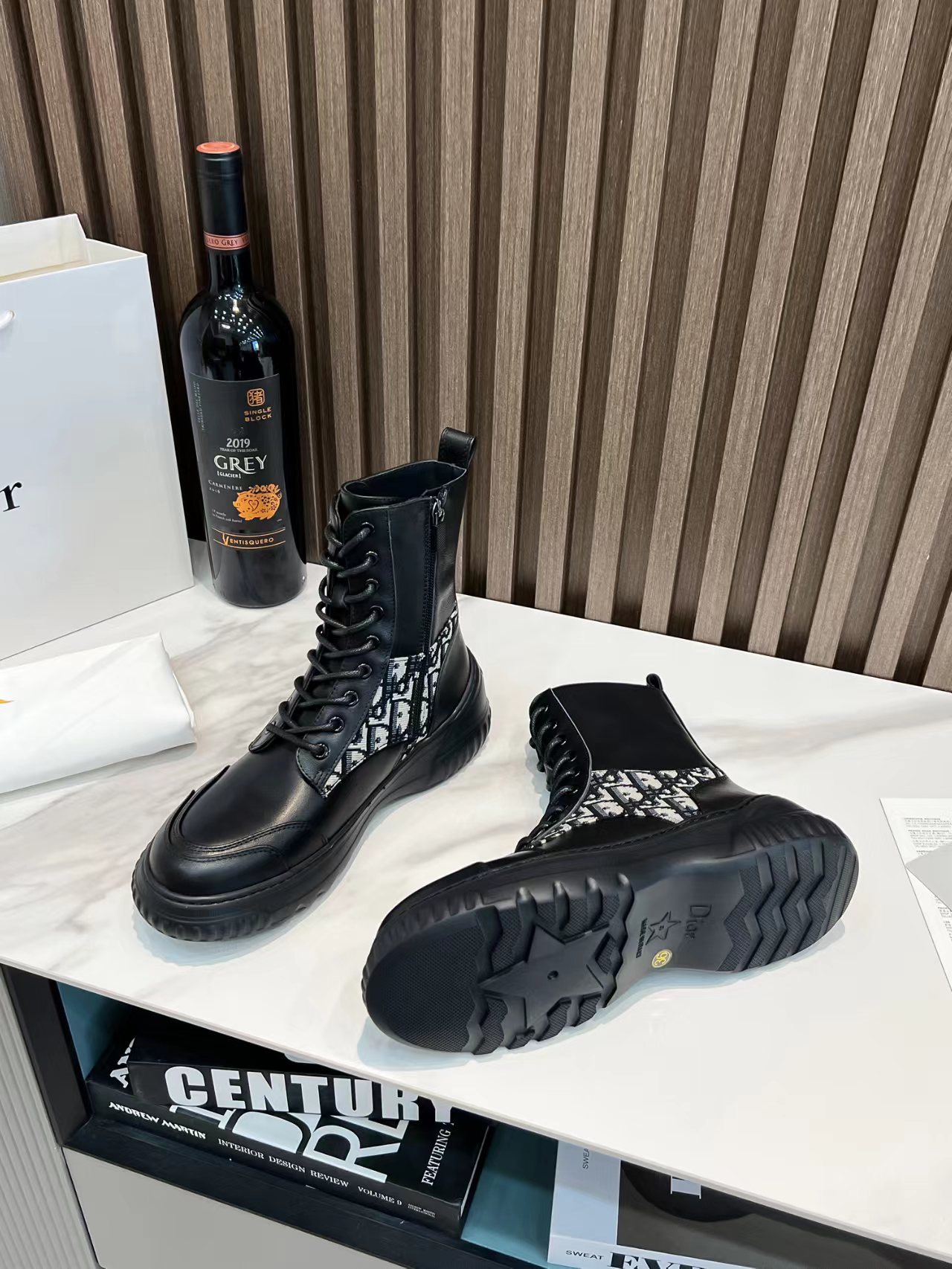 Women D*ior Top Boots Maikesneakers