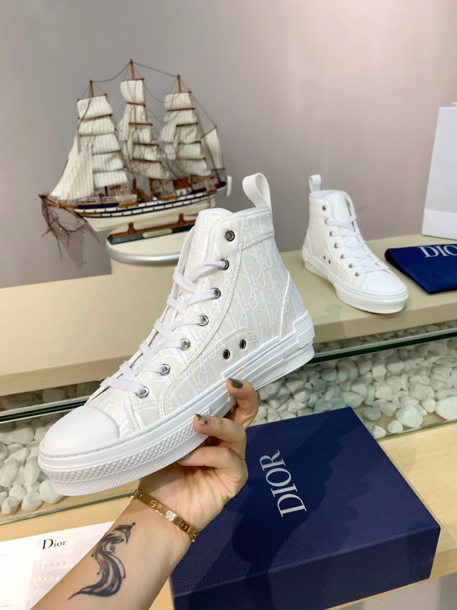 Men Women D*ior Top Sneakers