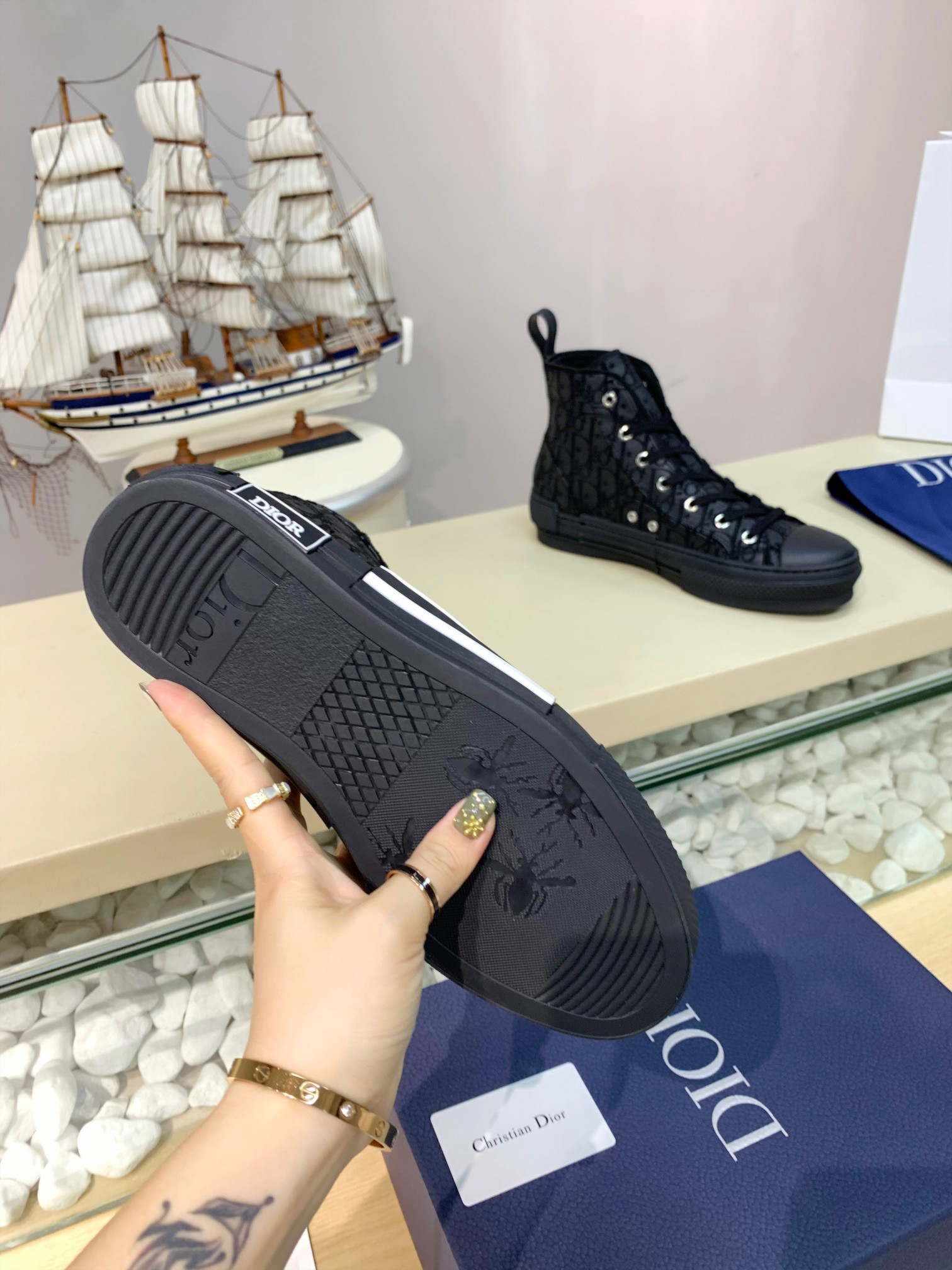 Men Women D*ior Top Sneakers