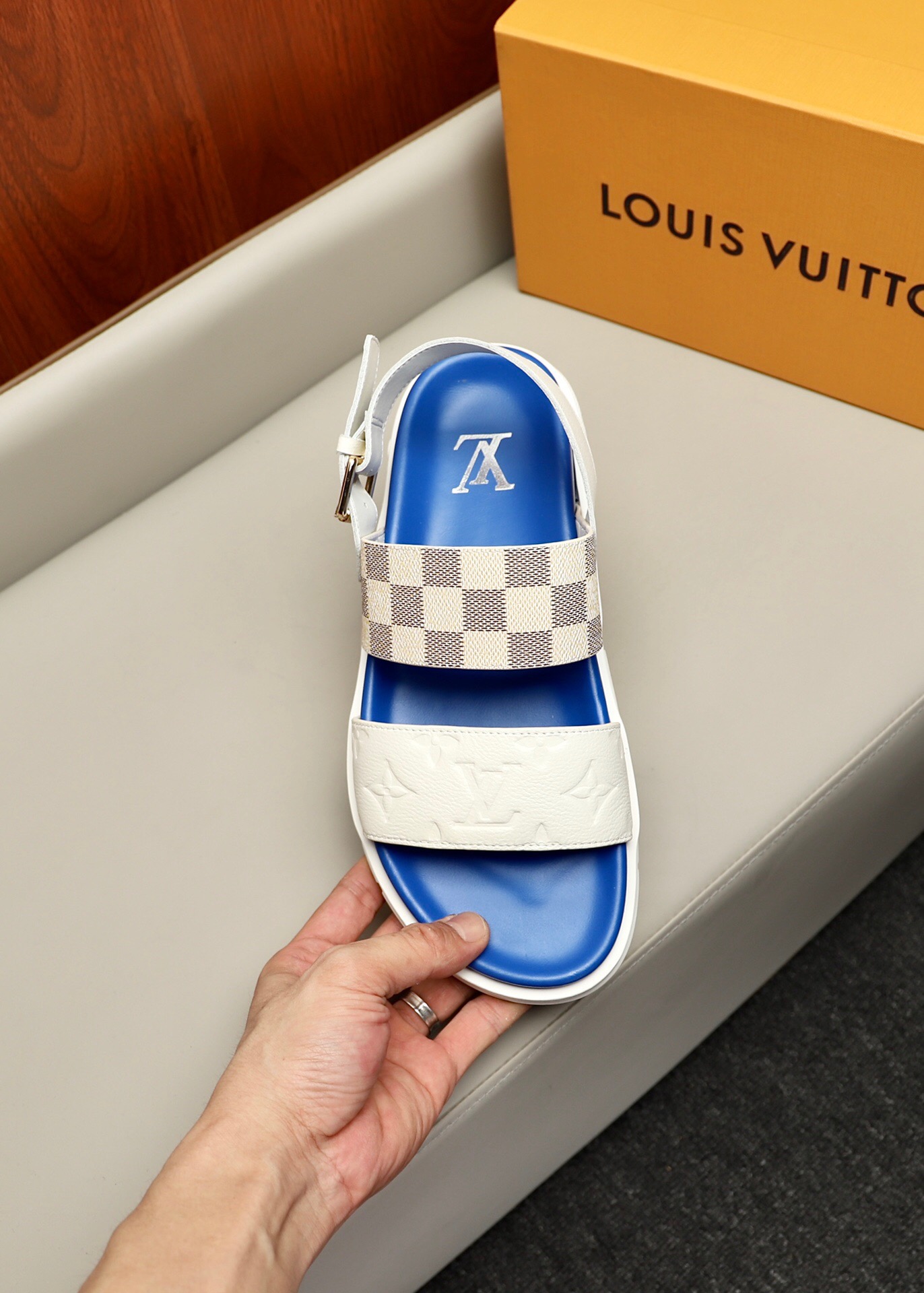 Men L*ouis V*uitton Top Slippers