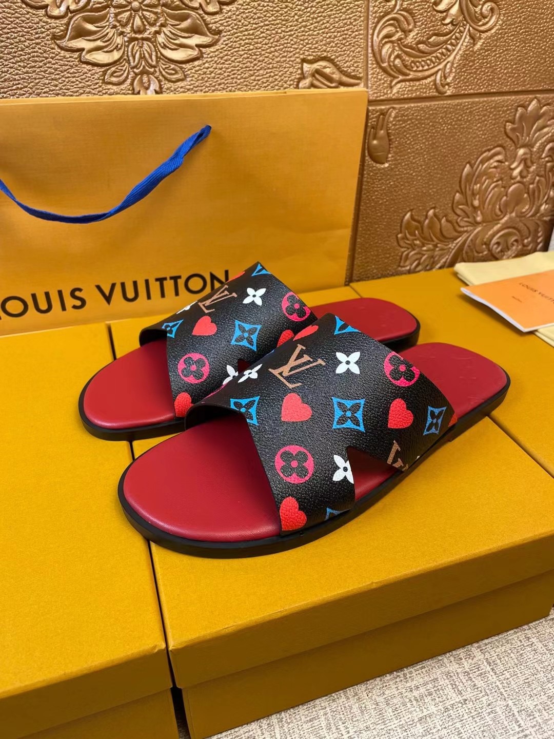 Men L*ouis V*uitton Top Slippers