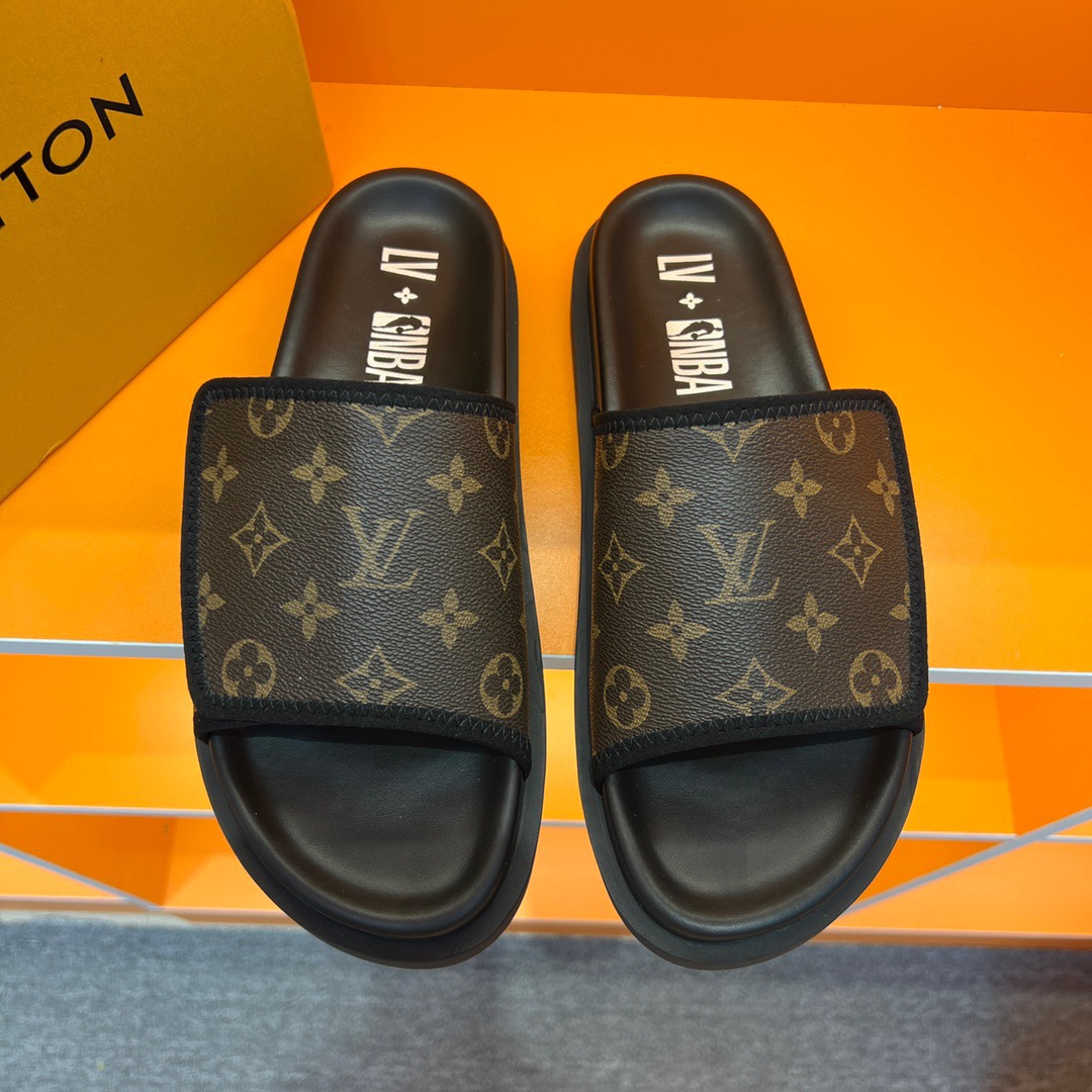Men L*ouis V*uitton Top Slippers