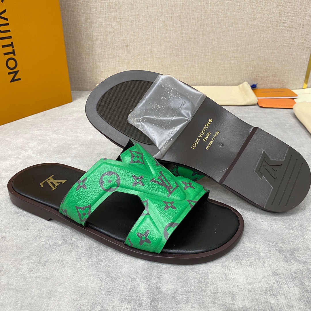 Men L*ouis V*uitton Top Slippers