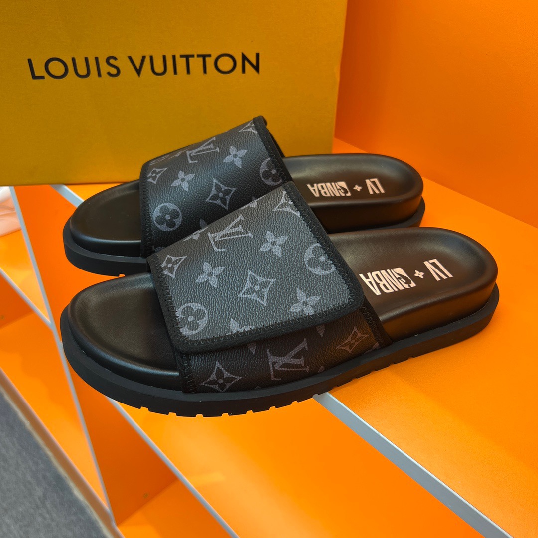 Men L*ouis V*uitton Top Slippers