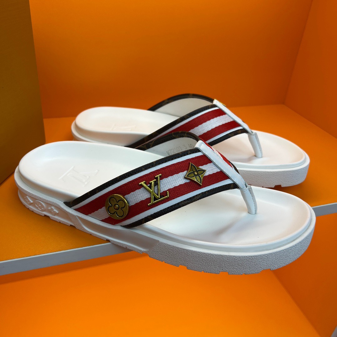 Men L*ouis V*uitton Top Slippers