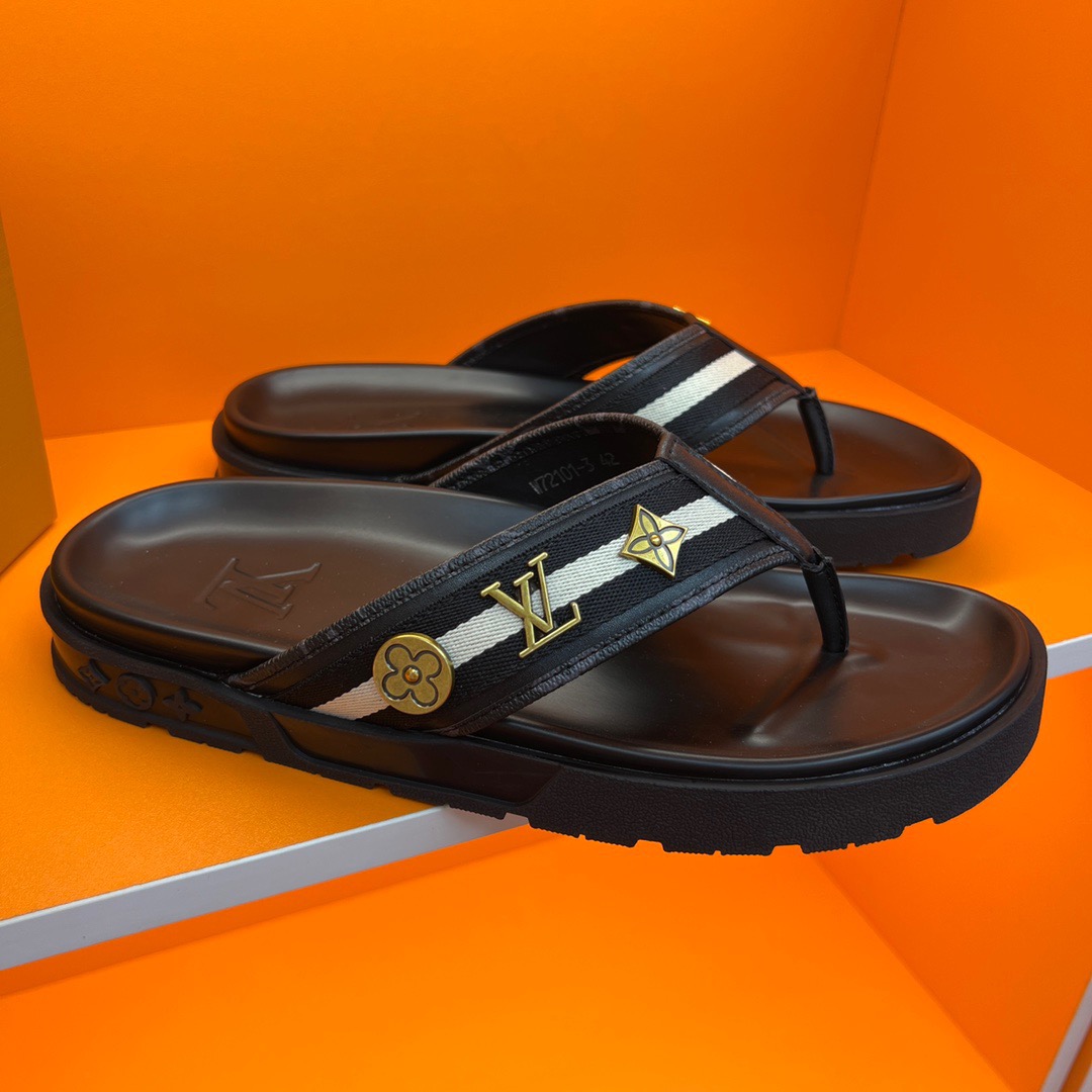 Men L*ouis V*uitton Top Slippers