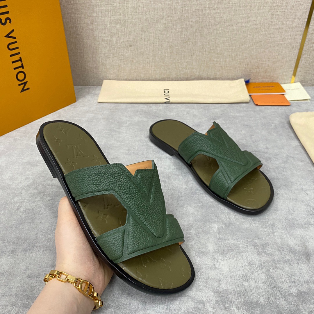 Men L*ouis V*uitton Top Slippers