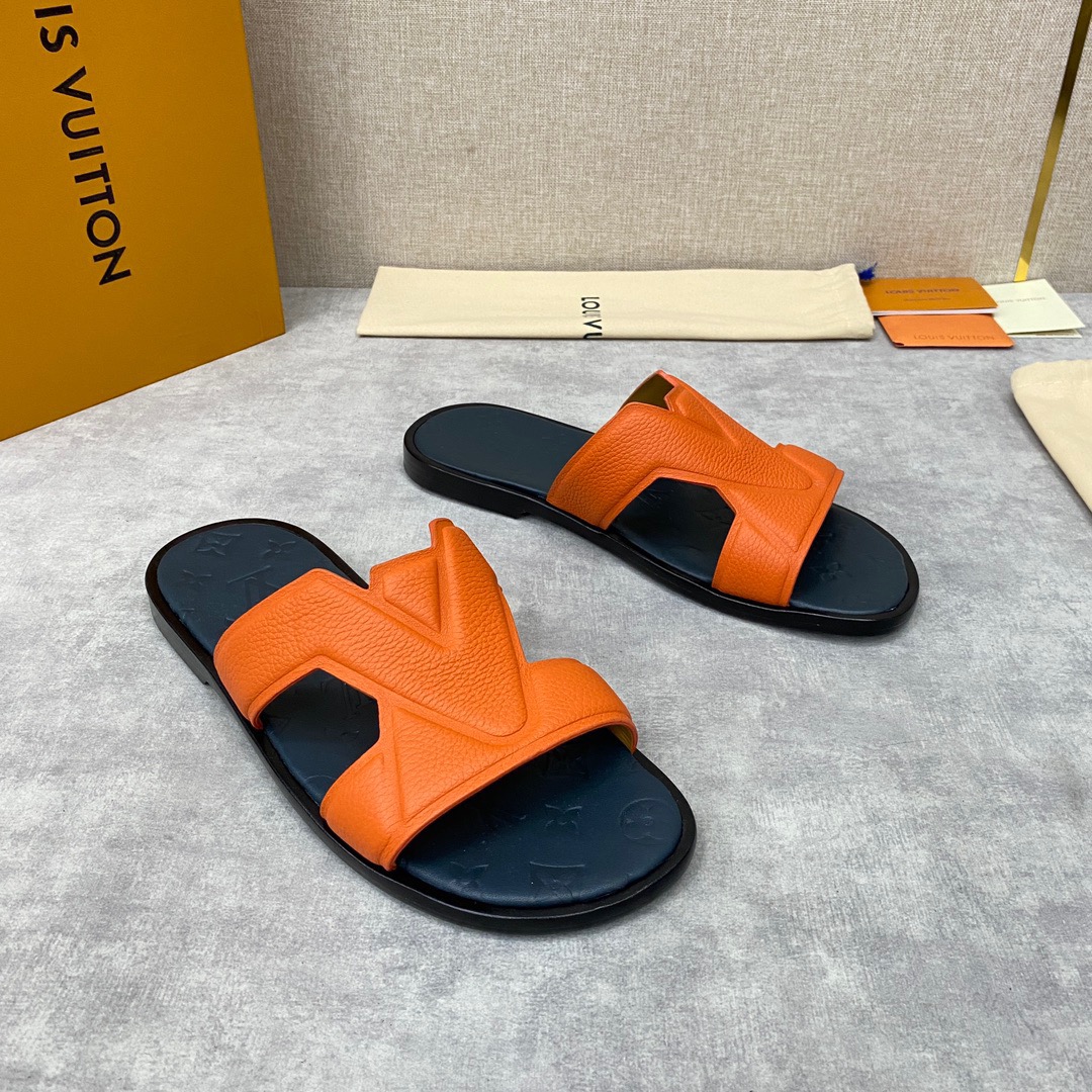 Men L*ouis V*uitton Top Slippers