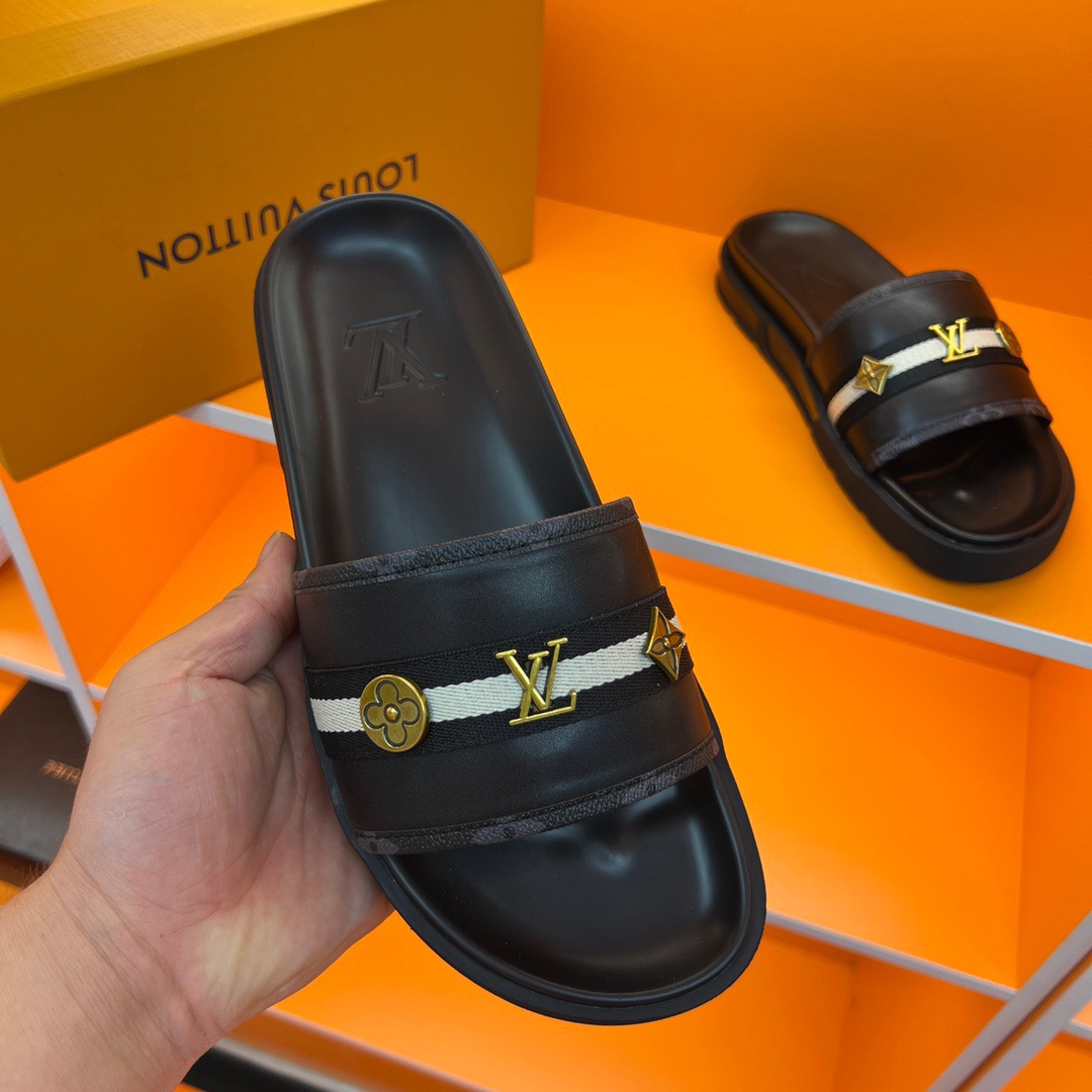 Men L*ouis V*uitton Top Slippers