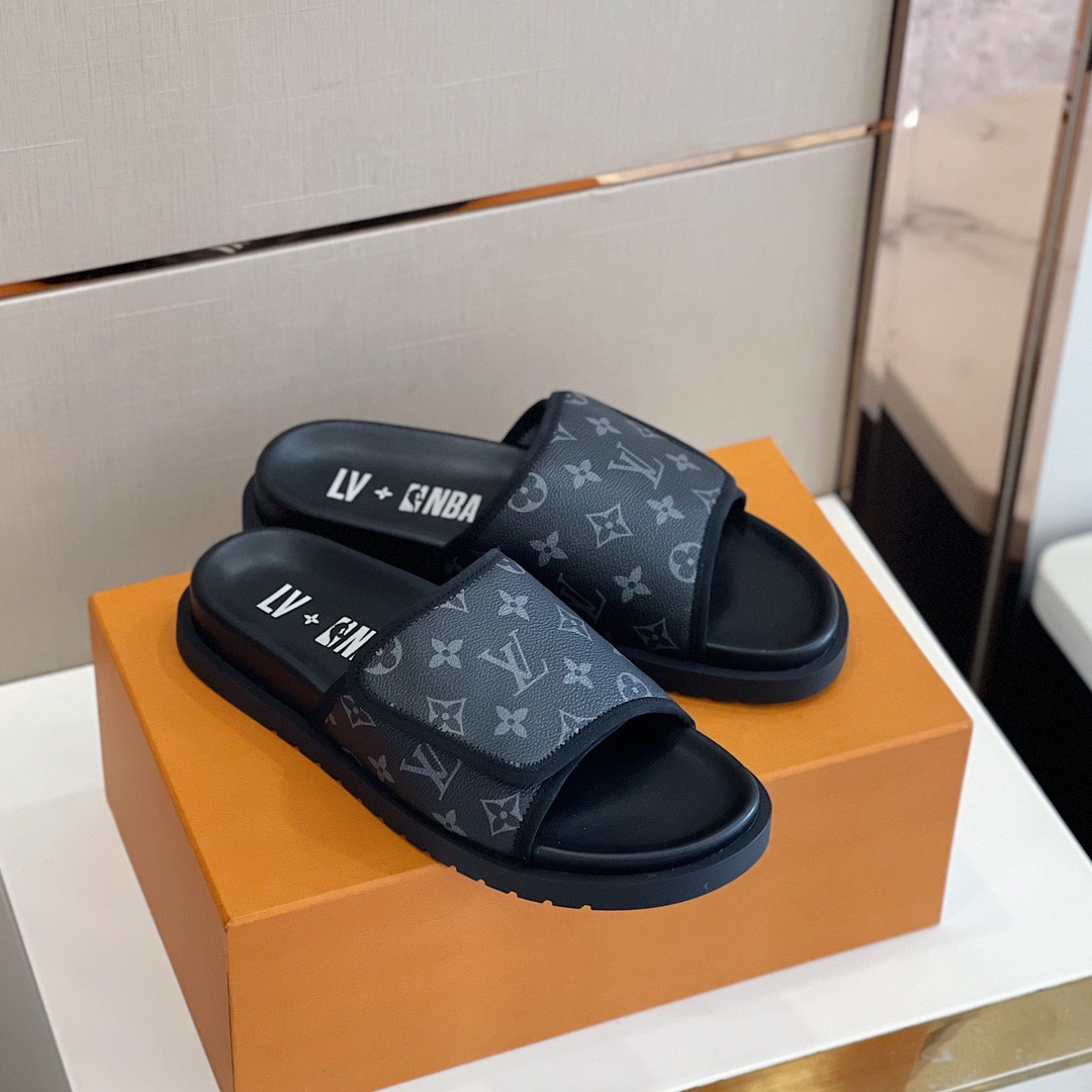 Men L*ouis V*uitton Top Slippers