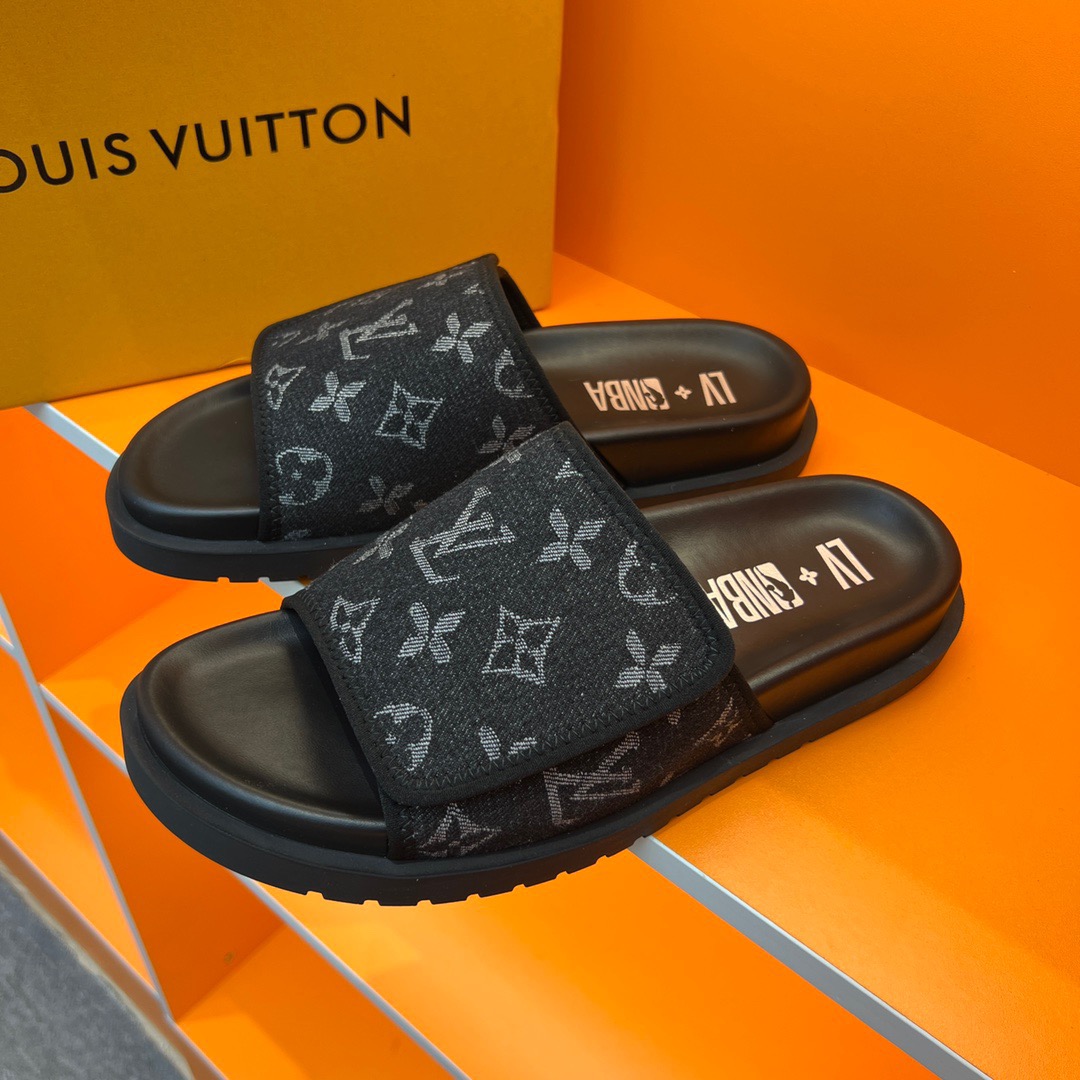Men L*ouis V*uitton Top Slippers
