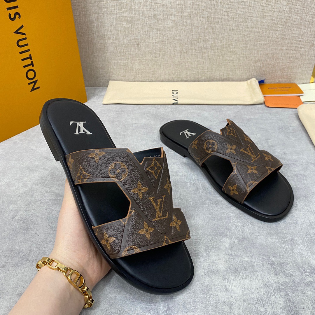 Men L*ouis V*uitton Top Slippers