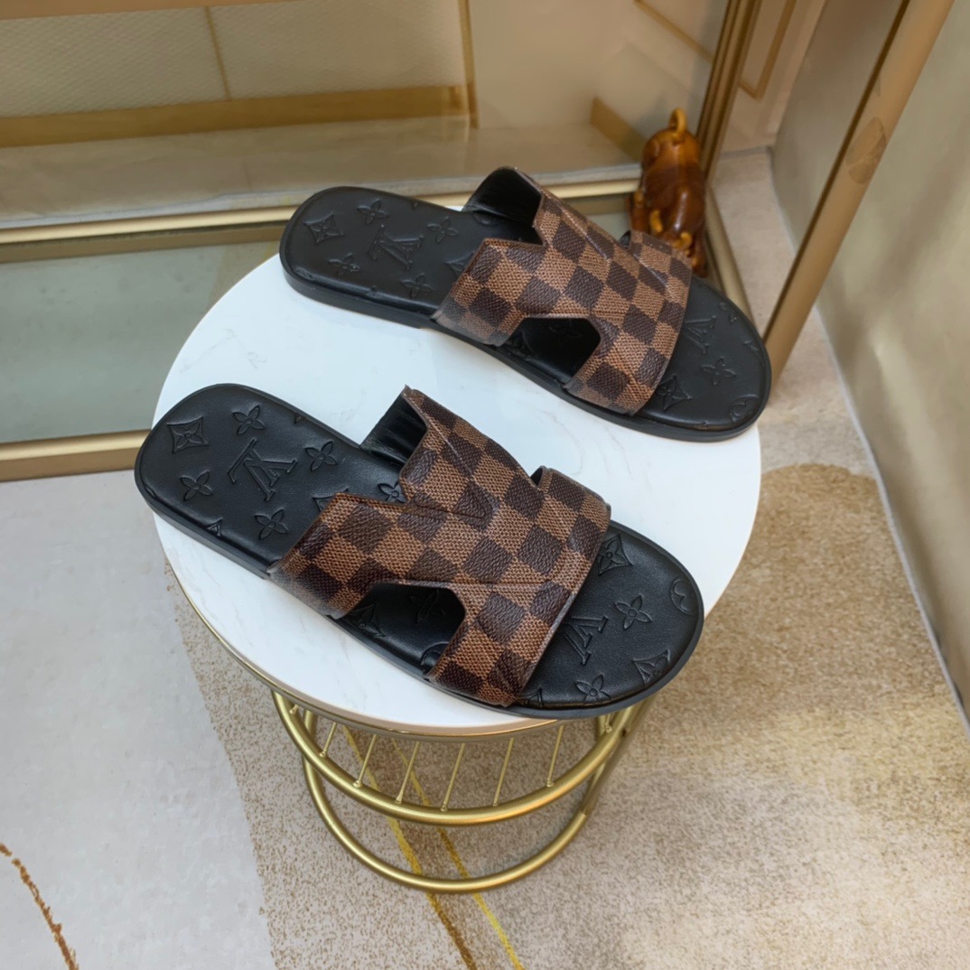 Men L*ouis V*uitton Top Slippers