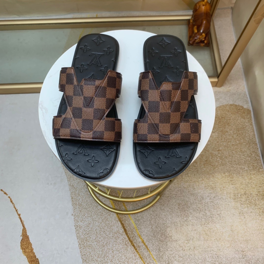 Men L*ouis V*uitton Top Slippers