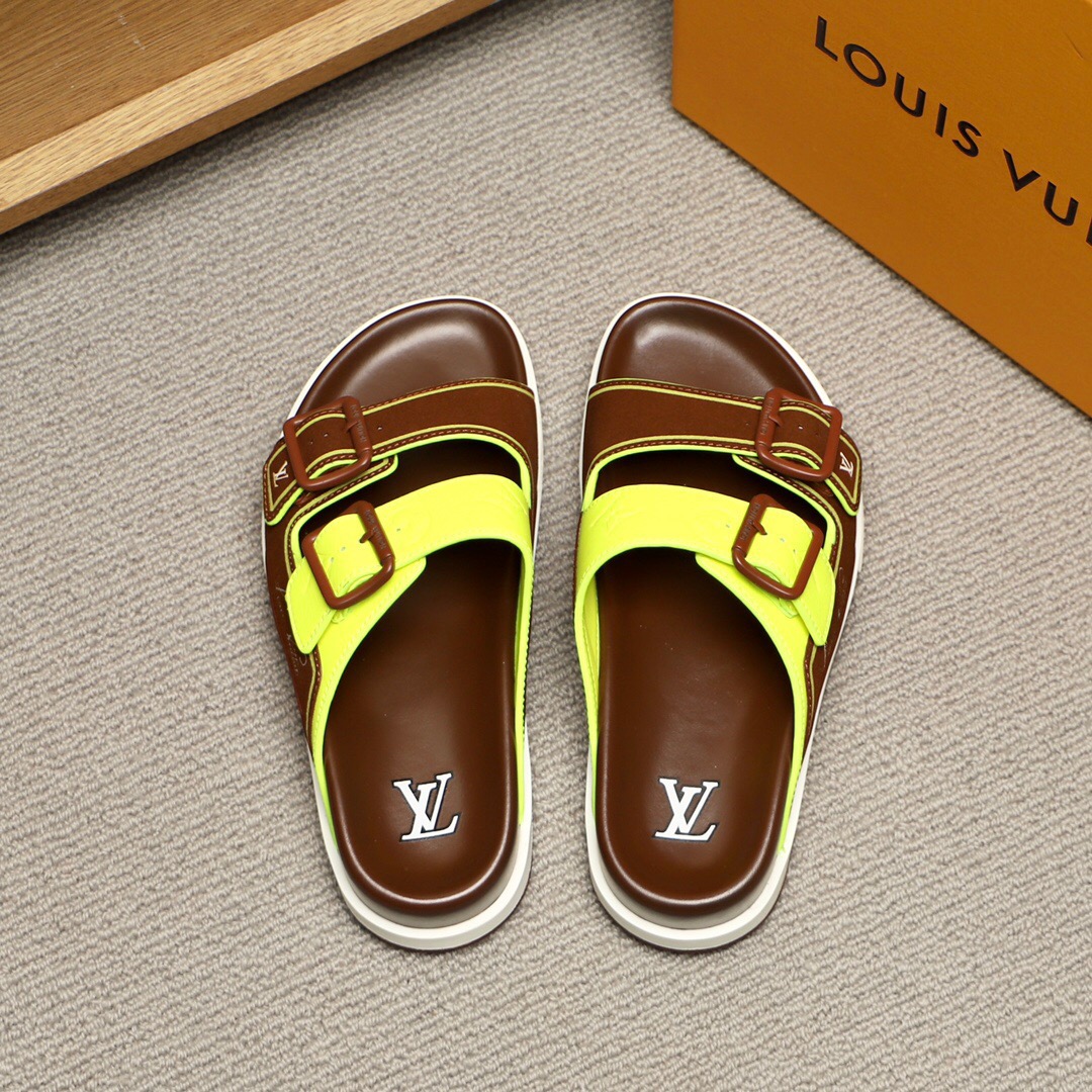 Men L*ouis V*uitton Top Slippers