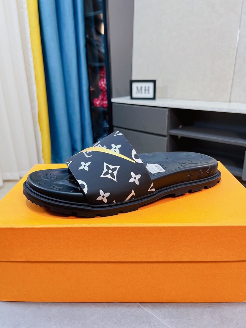 Men L*ouis V*uitton Top Slippers