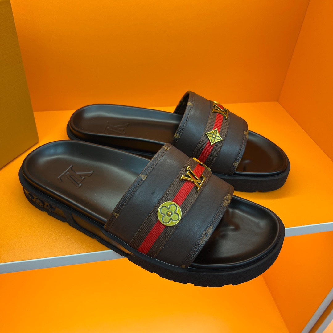 Men L*ouis V*uitton Top Slippers