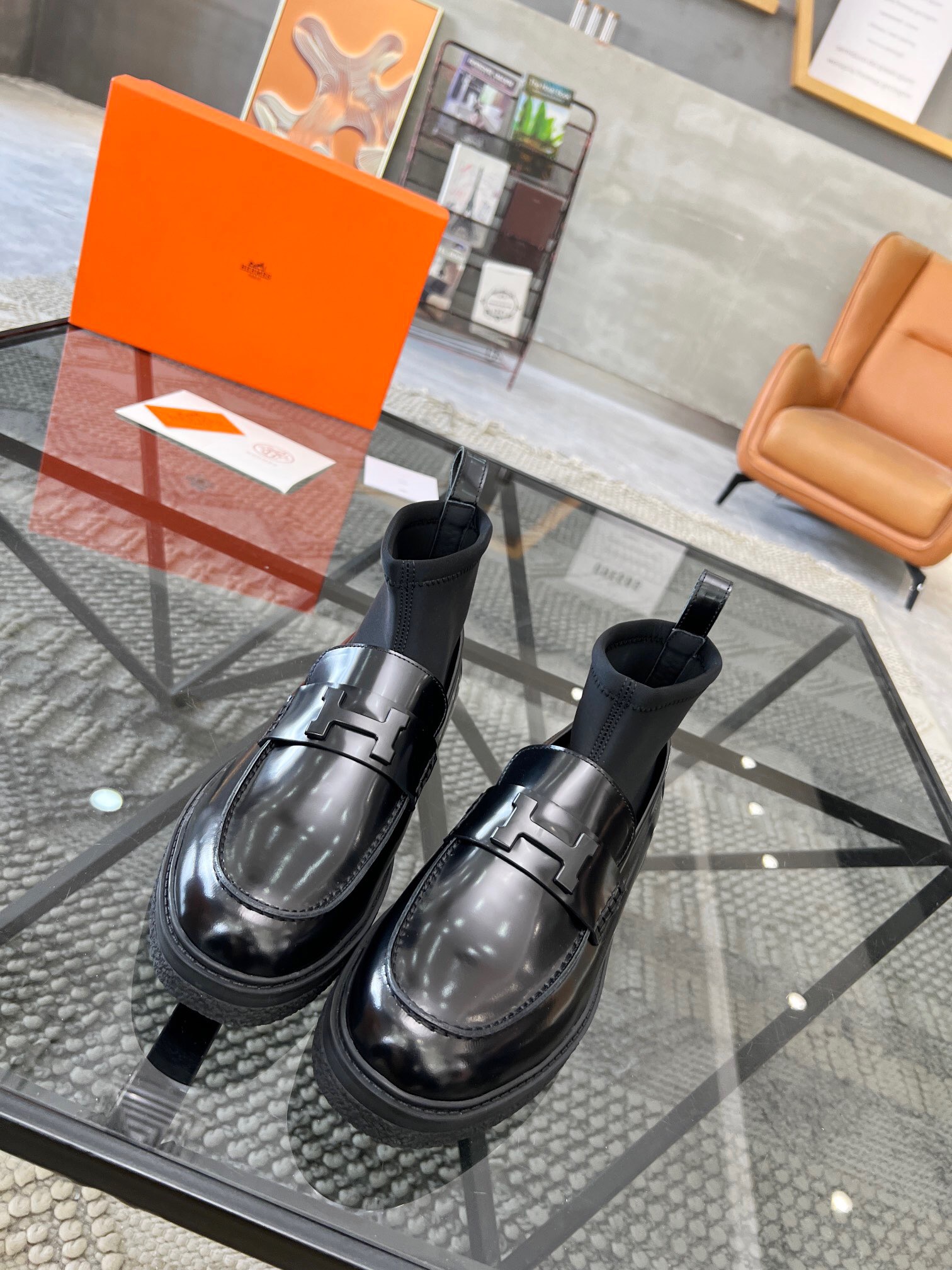 Men  H*ermes Top Sneaker