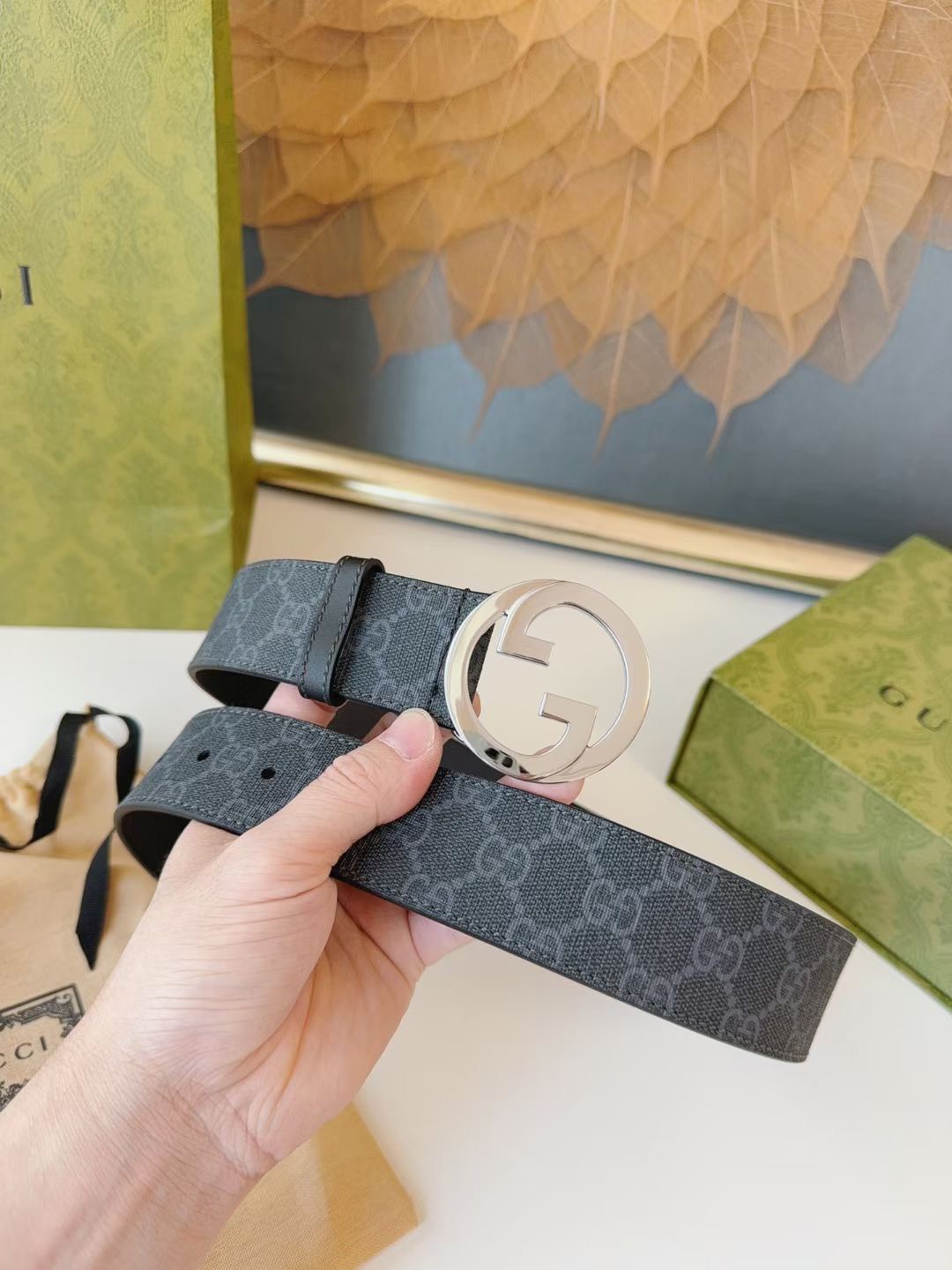 G*ucci Belts Top Quality 4cm