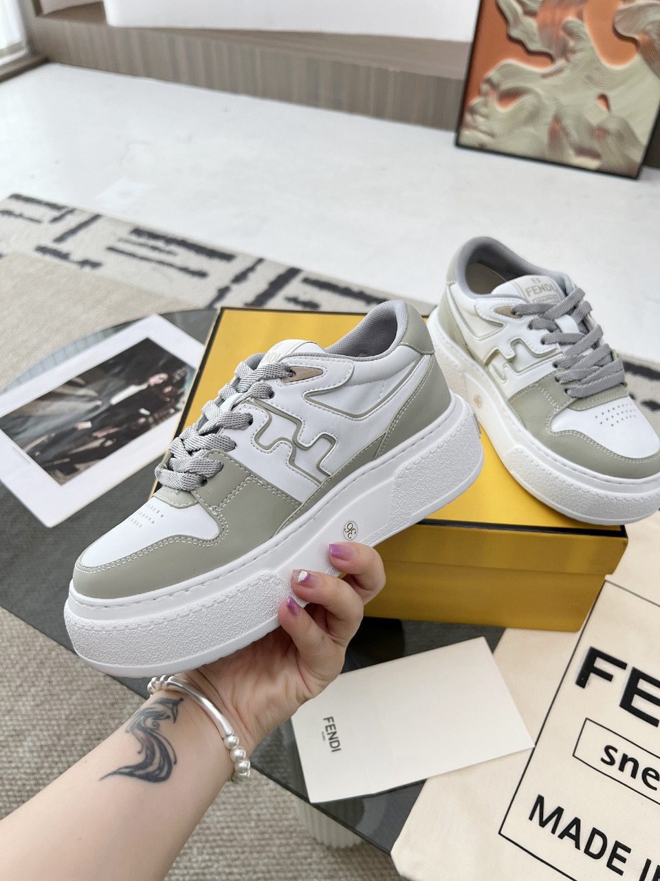 Men Women F*endi Top Sneakers size 35-46