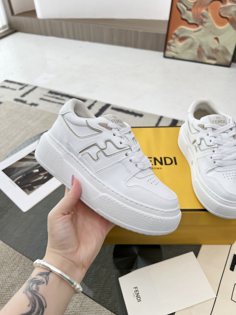 Men Women F*endi Top Sneakers size 35-46